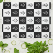 Freemason Checkered Pattern Theedoek (Gevouwen)