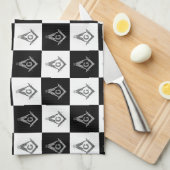 Freemason Checkered Pattern Theedoek (Quarter Fold)