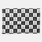 Freemason Checkered Pattern Theedoek (Horizontaal)