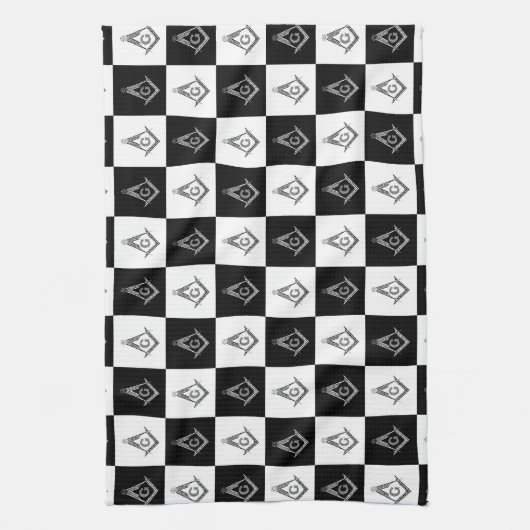Freemason Checkered Pattern Theedoek (Verticaal)