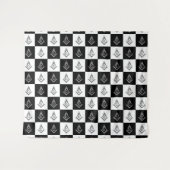 Freemason Checkered Pattern Wandkleed (Voorkant (horizontaal))