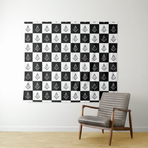 Freemason Checkered Pattern Wandkleed