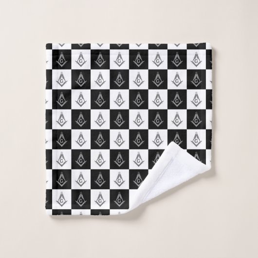 Freemason Checkered Pattern Washandje (Wasdoekje)
