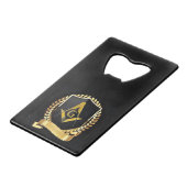 Freemason Creditkaart Flessenopener (Achterkant Gekanteld)