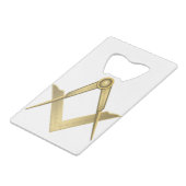 Freemason Creditkaart Flessenopener (Voorkant Gekanteld)