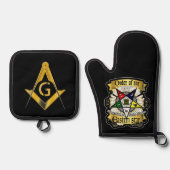 Freemason & Eastern Star Ovenwant & Pannenlap Set (Voorkant)