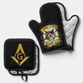 Freemason & Eastern Star Ovenwant & Pannenlap Set (Voorkant / Achterkant)
