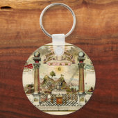 Freemason Eblematic Chart Sleutelhanger (Voorkant)