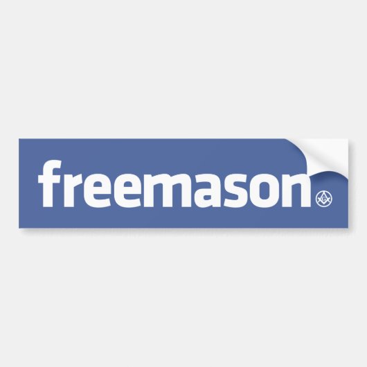 Freemason, Facebook-stijl logo met kleine S&C Bumpersticker (Voorkant)