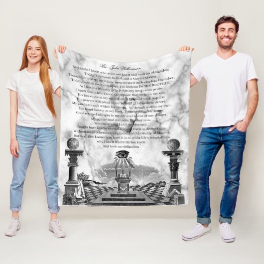 Freemason Fleece Deken (In situ)