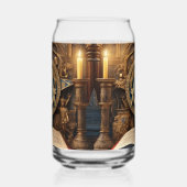 Freemason gedrukt blik glas (Links)