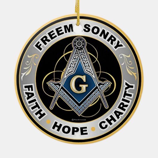 Freemason Keramisch Ornament (Achterkant)