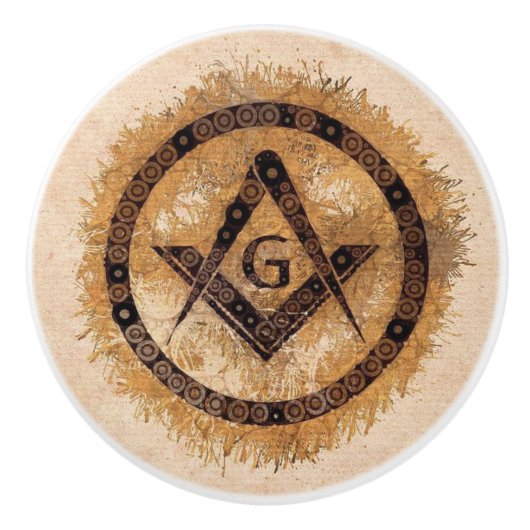 Freemason Keramische Knop (Voorkant)