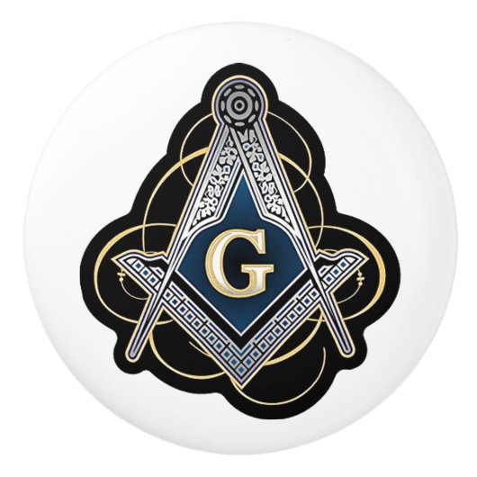 Freemason Keramische Knop (Voorkant)