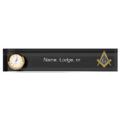 Freemason Masonic Black and gold Naambordje (Voorkant)