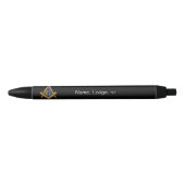 Freemason Masonic Black and gold Zwarte Inkt Pen (Voorkant)