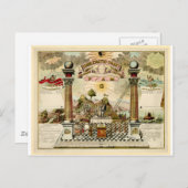 Freemason Masonic Emblematic Chart Briefkaart (Voorkant / Achterkant)