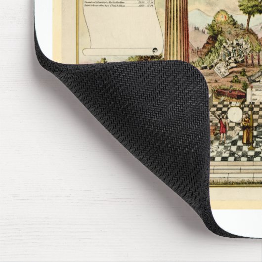 Freemason Masonic Emblematic Chart Muismat (Hoek)