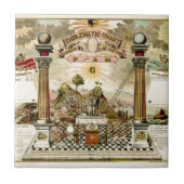 Freemason Masonic Emblematic Chart Tegeltje (Voorkant)