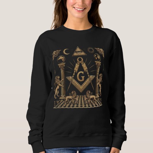 Freemason Masonic Fraternal Freemasonry Square Com Trui (Voorkant)