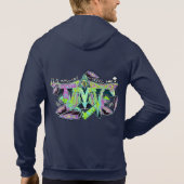FREEMASON MASONIC ILLUMINATI GRAFFITI ANKH DMT UFO HOODIE (Achterkant)