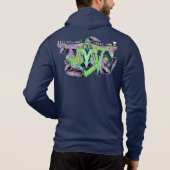 FREEMASON MASONIC ILLUMINATI GRAFFITI ANKH DMT UFO HOODIE (Achterkant)