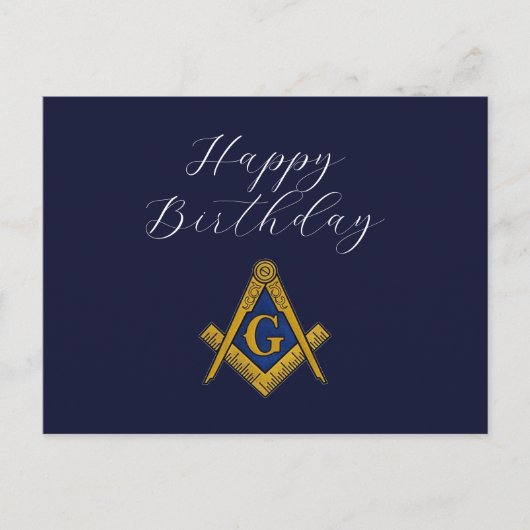 Freemason Masonic Mason Freemason Verjaardag Briefkaart (Voorkant)