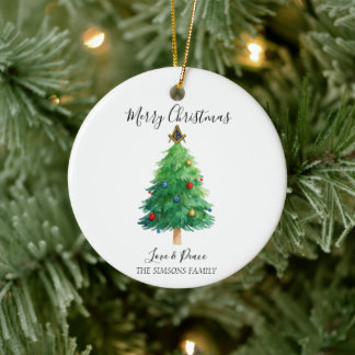 Freemason Masonic Pine Merry Christmas Tree  Keramisch Ornament