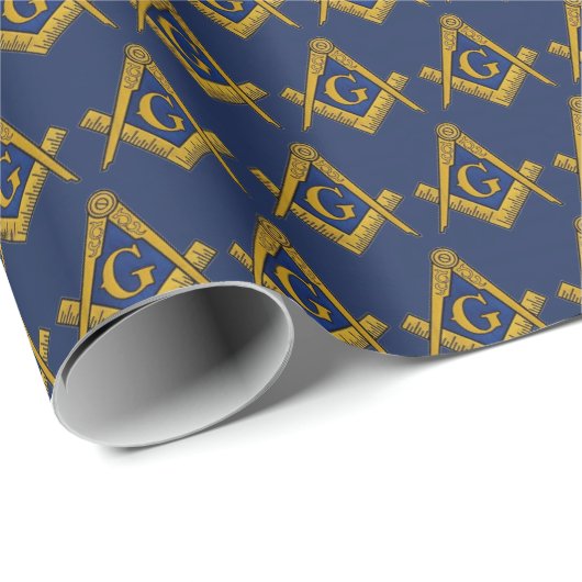 Freemason Masonic Square and Compass Freemasonry Cadeaupapier (Rol Hoek)