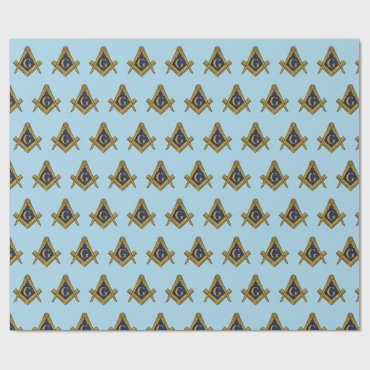 Freemason Masonic Square and Compass Freemasonry Cadeaupapier (Vlak)