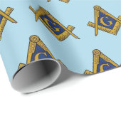 Freemason Masonic Square and Compass Freemasonry Cadeaupapier (Rol Hoek)