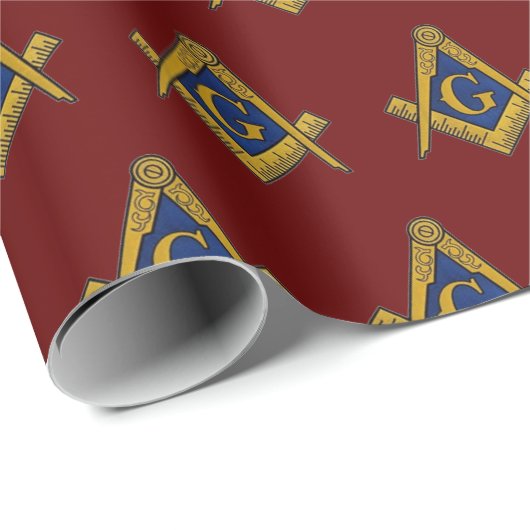 Freemason Masonic Square and Compass Freemasonry Cadeaupapier (Rol Hoek)