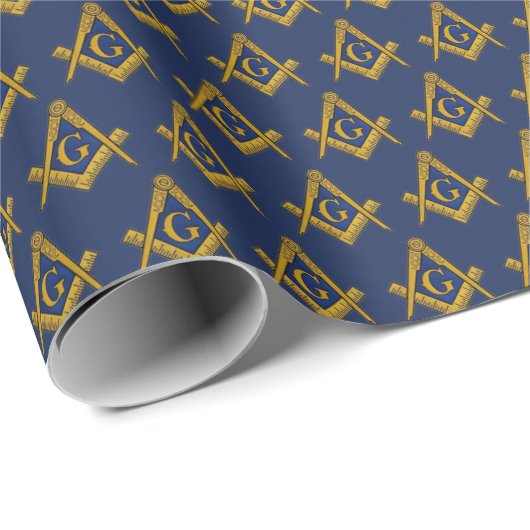 Freemason Masonic Square and Compass Freemasonry Cadeaupapier (Rol Hoek)