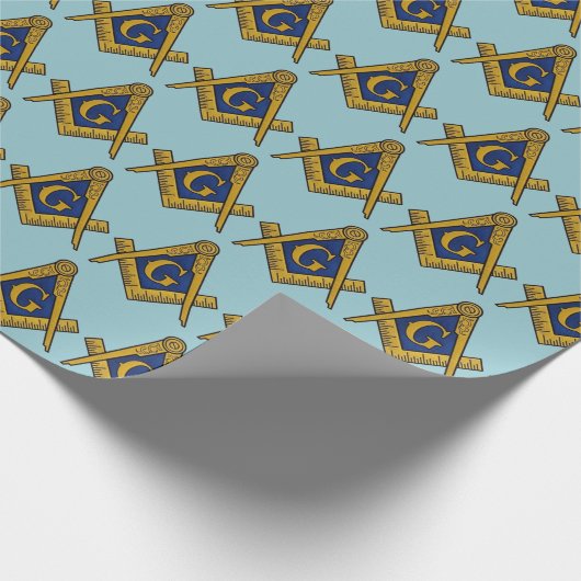 Freemason Masonic Square and Compass Freemasonry Cadeaupapier (Hoek)