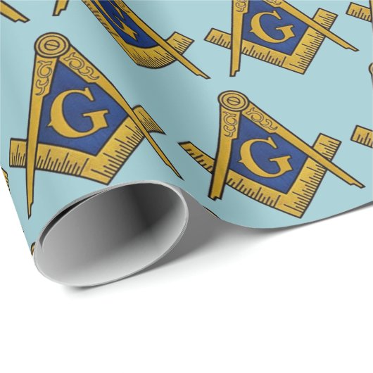 Freemason Masonic Square and Compass Freemasonry Cadeaupapier (Rol Hoek)