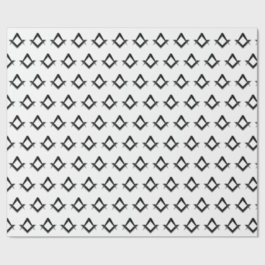 Freemason Masonic Square and Compass Freemasonry Cadeaupapier (Vlak)