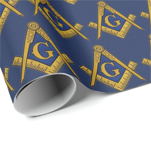 Freemason Masonic Square and Compass Freemasonry Cadeaupapier (Rol Hoek)