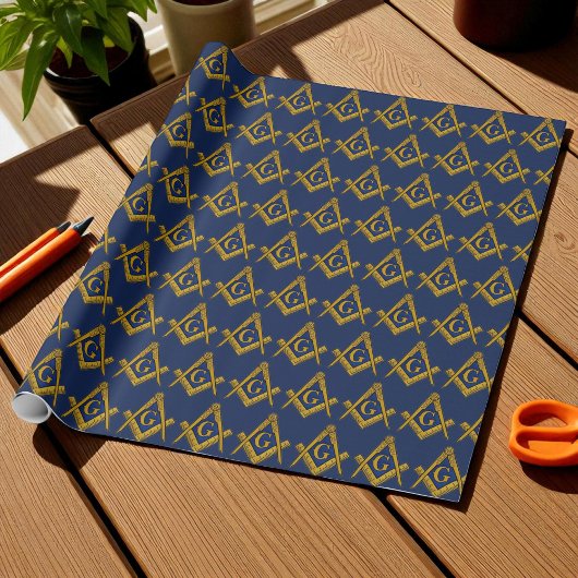 Freemason Masonic Square and Compass Freemasonry Cadeaupapier