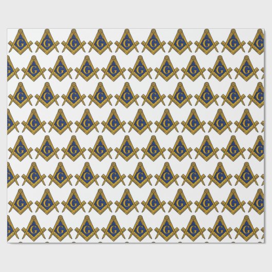 Freemason Masonic Square and Compass Freemasonry Cadeaupapier (Vlak)