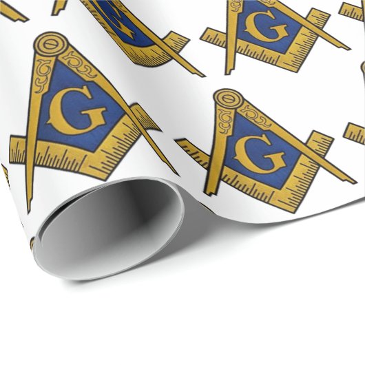 Freemason Masonic Square and Compass Freemasonry Cadeaupapier (Rol Hoek)