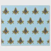 Freemason Masonic Square and Compass Freemasonry Cadeaupapier (Vlak)