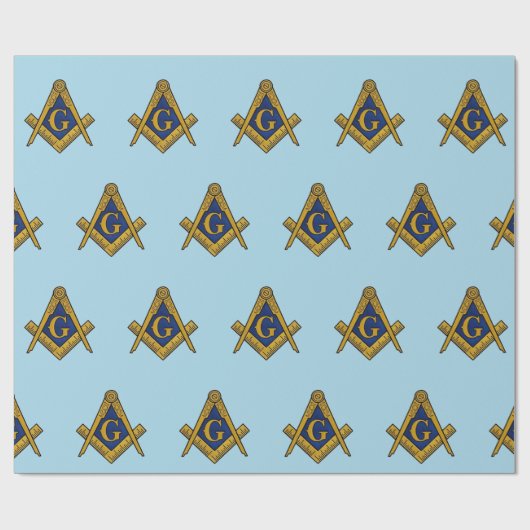 Freemason Masonic Square and Compass Freemasonry Cadeaupapier (Vlak)