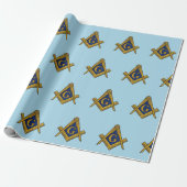 Freemason Masonic Square and Compass Freemasonry Cadeaupapier (Uitgerold)