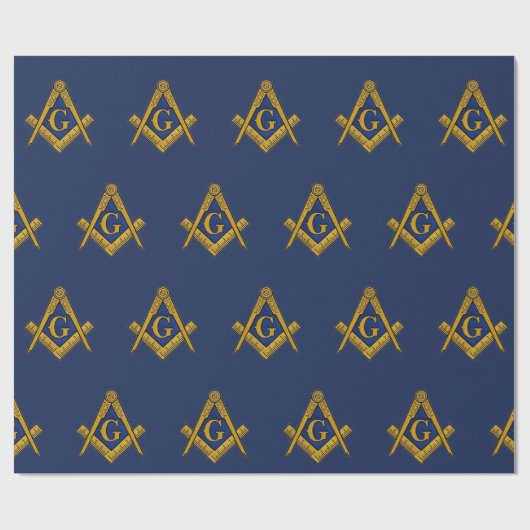 Freemason Masonic Square and Compass Freemasonry Cadeaupapier (Vlak)