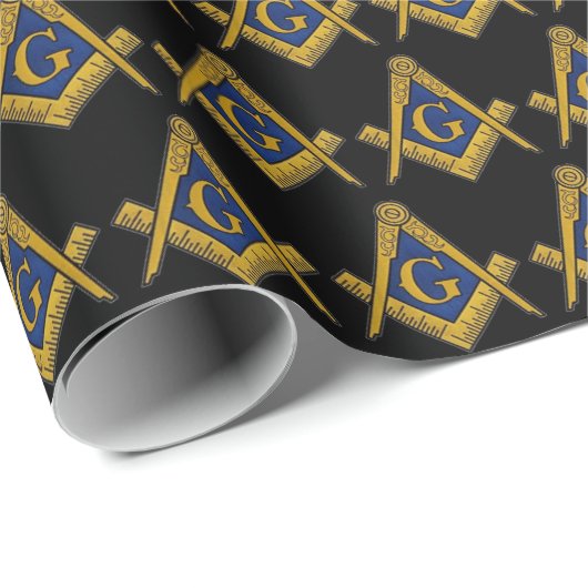 Freemason Masonic Square and Compass Freemasonry Cadeaupapier (Rol Hoek)