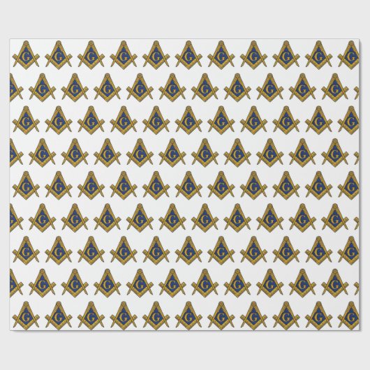 Freemason Masonic Square and Compass Freemasonry Cadeaupapier (Vlak)