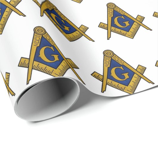 Freemason Masonic Square and Compass Freemasonry Cadeaupapier (Rol Hoek)