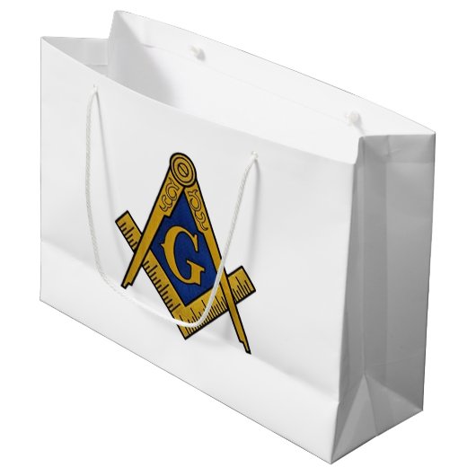 Freemason Masonic Square and Compass Freemasonry Groot Cadeauzakje (Voorkant Gekanteld)