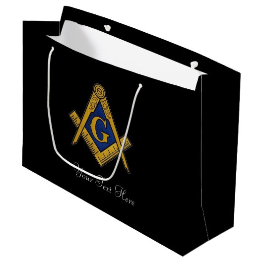 Freemason Masonic Square and Compass Freemasonry Groot Cadeauzakje (Voorkant Gekanteld)