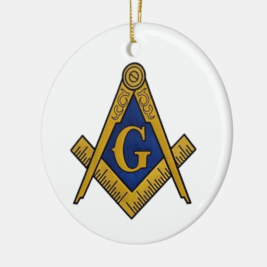 Freemason Masonic Square and Compass Freemasonry Keramisch Ornament (Links)